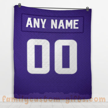 Custom Premium Quilt Blanket Minnesota Jersey American Football Personalized Quilt Gifts for Her & Him
